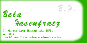 bela hasenfratz business card